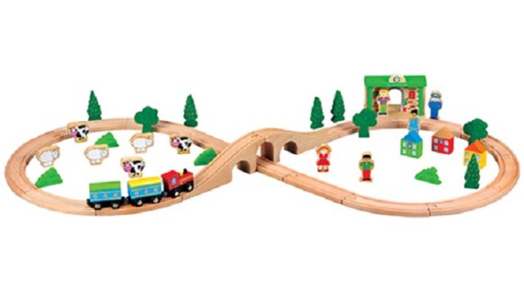 New Classic Toys houten trein set - 50 delen