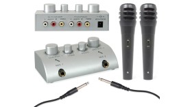 Skytronic Karaoke microfoonmixer + microfoons