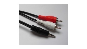 Vernikkelde Jack/Tulp audio kabel