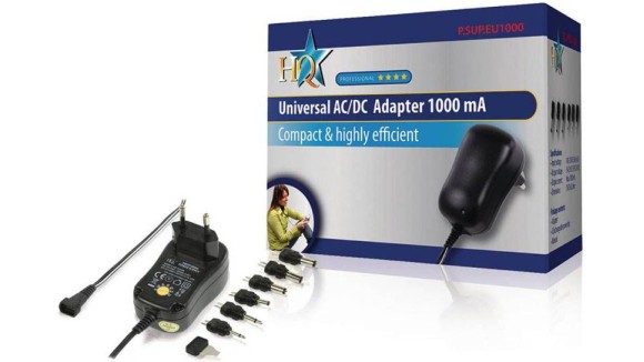 HQ universele AC/DC adapter 1000mA