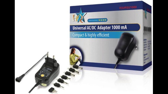 HQ universele AC/DC adapter 1000mA