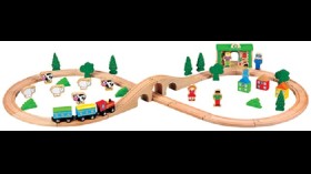 New Classic Toys houten trein set - 50 delen