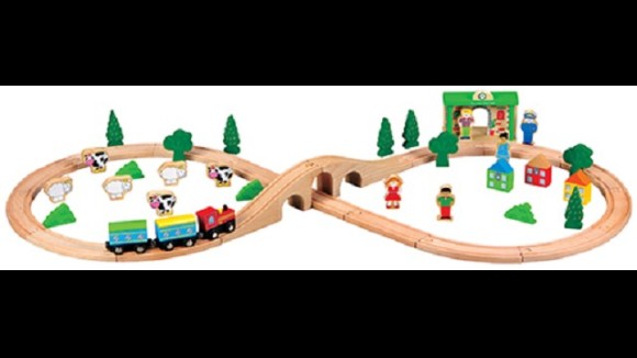New Classic Toys houten trein set - 50 delen