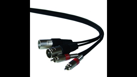 Muziekkabel 2xTulp naar 2xXLR - 3m