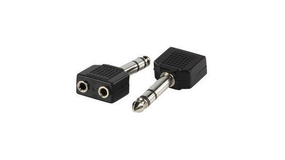 Splitter 2 x Jack 3.5mm - 1 x Jack 6.3mm Stereo