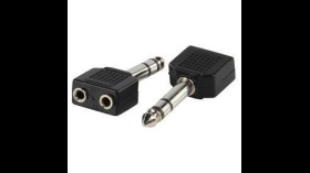 Splitter 2 x Jack 3.5mm - 1 x Jack 6.3mm Stereo