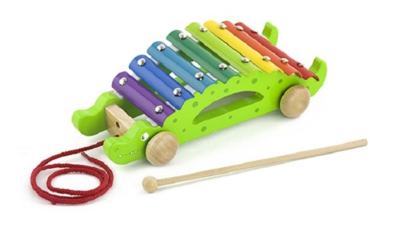 Metallofoon Krokodil met trekkoord Viga Toys
