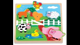 Geluidspuzzel boerderij New Classic Toys