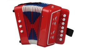 Accordeon rood 7 knoptoetsen Small Foot