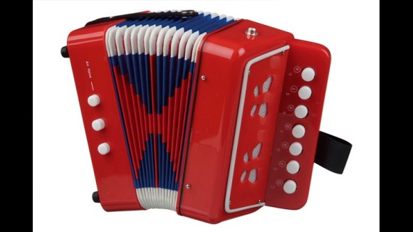Accordeon rood 7 knoptoetsen Small Foot
