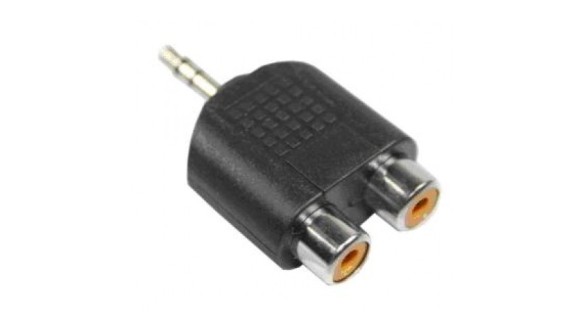 Splitter 2 x Tulp - 1 x Mini Jack Stereo