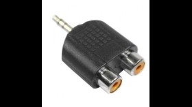 Splitter 2 x Tulp - 1 x Mini Jack Stereo