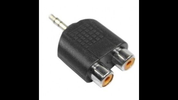 Splitter 2 x Tulp - 1 x Mini Jack Stereo